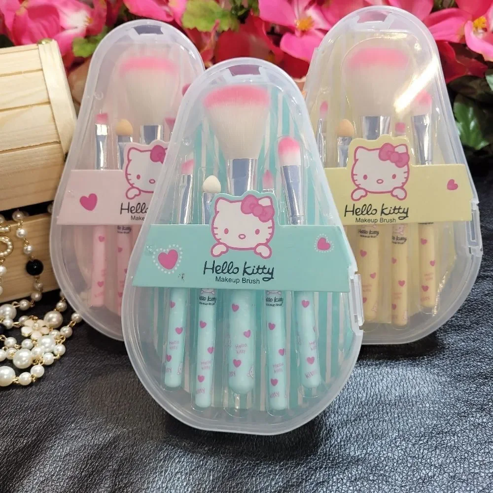 NEW HELLO KITTY MAKEUP BRUSH 5PC SET